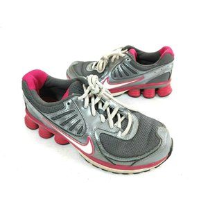 Nike Shox Running Shoes Grey/Pink Size 6Y